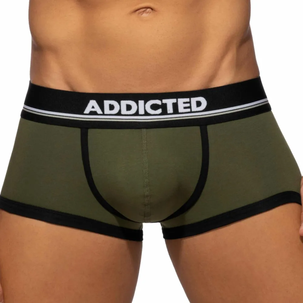 Addicted Shortys|Boxers-Shorty Basic Colors Coton Vert Kaki