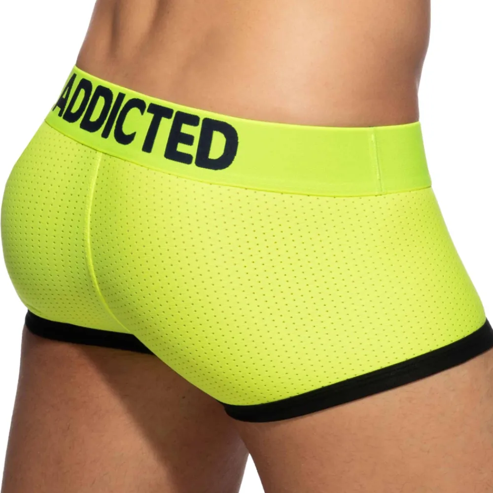 Addicted Shortys|Boxers-Shorty Basic Colors Mesh Jaune Fluo