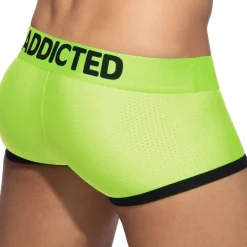 Addicted Shortys|Boxers-Shorty Basic Colors Mesh Vert Fluo