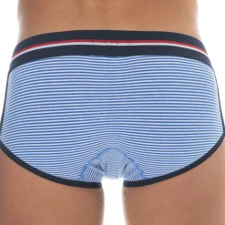 SKU Shortys|Boxers-Shorty Coton Rayure Bleu - Blanc