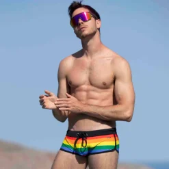 SKU Shortys De Bain|Boxers De Bain-Shorty de Bain Arc-en-Ciel