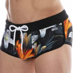 SKU Shortys De Bain|Boxers De Bain-Shorty de Bain Tropical Summer Noir
