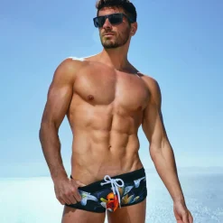 SKU Shortys De Bain|Boxers De Bain-Shorty de Bain Tropical Summer Noir