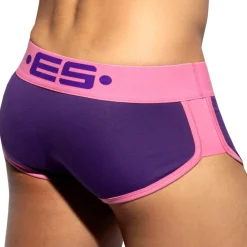 ES Collection Shortys|Boxers-Shorty Double Side Coton Violet - Rose
