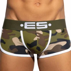 ES Collection Shortys|Boxers-Shorty Double Side Coton Camouflage - Kaki