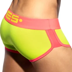 ES Collection Shortys|Boxers-Shorty Double Side Microfibre Jaune Fluo
