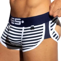 ES Collection Boxers Sexy-Shorty Empty Bottom Double Side Coton Marinière