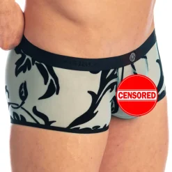 L'Homme invisible Boxers Sexy|Poche Ergonomique-Shorty Hipster Push Up Velours Mystique Turquoise