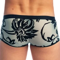 L'Homme invisible Boxers Sexy|Poche Ergonomique-Shorty Hipster Push Up Velours Mystique Turquoise