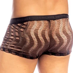 L'Homme invisible Boxers Sexy|Poche Ergonomique-Shorty Hipster Push-Up Night Ripple Chocolat