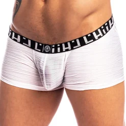 L'Homme invisible Poche Ergonomique|Sous-Vêtements Push Up-Shorty Hipster Push-Up Plissé Blanc
