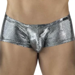 Clever Boxers Sexy|Poche Ergonomique-Shorty Latin Sparkles Argenté
