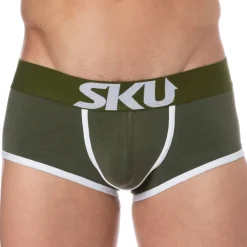 SKU Shortys|Boxers-Shorty Logo Coton Kaki