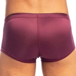 L'Homme invisible Boxers Sexy|Poche Ergonomique-Shorty Push-Up Silky Touch Bordeaux