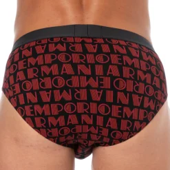 Emporio Armani Slips-Slip All Over Logo Rhubarbe