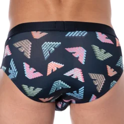 Emporio Armani Slips-Slip All Over Microfiber Bleu Marine