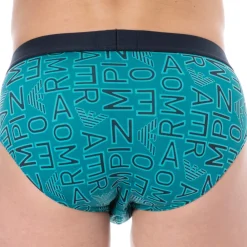 Emporio Armani Slips-Slip All Over Microfiber Bleu Paon