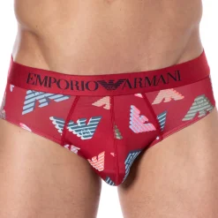 Emporio Armani Slips-Slip All Over Microfiber Rouge