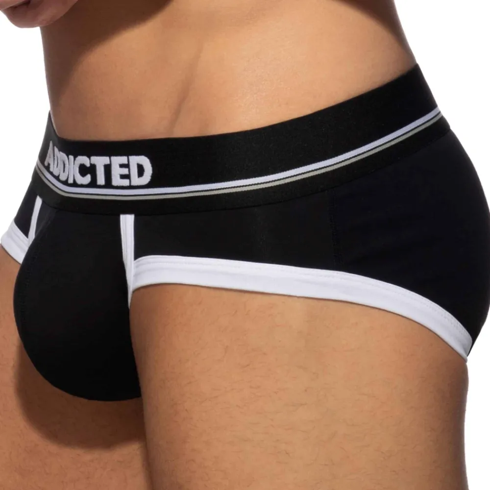 Addicted Slips-Slip Basic Colors Coton Noir - Blanc