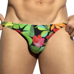 ES Collection Mini Slips|Slips-Slip Bikini Bold Flowers Noir