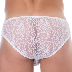 Joe Snyder Sous-Vêtements Push Up|Push Up-Slip Bikini Bulge Dentelle Blanc