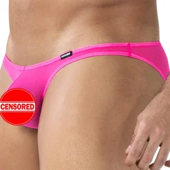 CUT4MEN Slips Sexy|Sous-Vêtements Push Up-Slip Bikini Bulge SP4NDEX GLOW Mesh Rose Vif