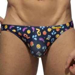 Addicted Mini Slips|Slips-Slip Bikini Emoji Bleu Marine