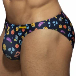 Addicted Mini Slips|Slips-Slip Bikini Emoji Bleu Marine