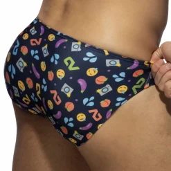 Addicted Mini Slips|Slips-Slip Bikini Emoji Bleu Marine