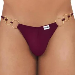 CandyMan Slips Sexy-Slip Bikini Holes In One Bordeaux