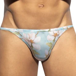 ES Collection Slips Tanga|Mini Slips-Slip Bikini Jasmine Bleu Ciel
