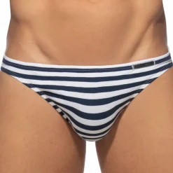 Addicted Mini Slips|Slips-Slip Bikini Marinière Marine - Blanc
