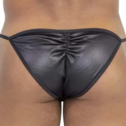 CandyMan Slips Sexy-Slip Bikini Peekaboo Noir