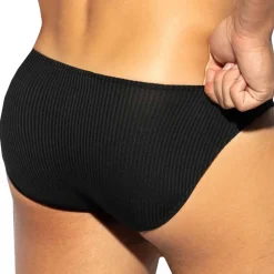 ES Collection Mini Slips|Slips-Slip Bikini Recycled Rib Noir
