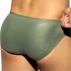 ES Collection Mini Slips|Slips-Slip Bikini Shiny Recycled Rib Kaki