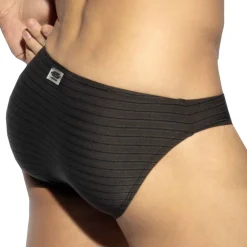 ES Collection Slips Sexy-Slip Bikini Stripes Brownie Noir