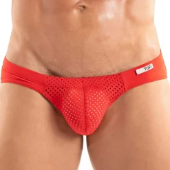 TOF Paris Sous-Vêtements Sport|Mini Slips-Slip Bikini Tentation Microfibre Rouge