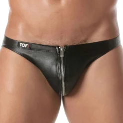 TOF Paris Slips Sexy-Slip Bikini Zippé Kinky Noir