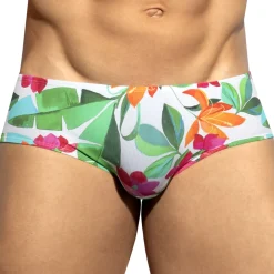 ES Collection Slips-Slip Bold Flowers Blanc