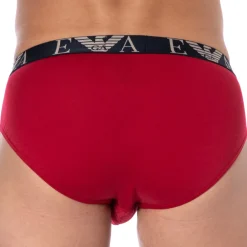 Emporio Armani Slips-Slip Bold Monogram Coton Rouge