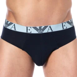 Emporio Armani Slips-Slip Bold Monogram Coton Marine - Gris