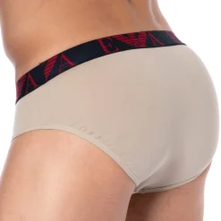 Emporio Armani Slips-Slip Bold Monogram Coton Beige