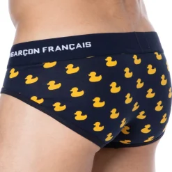 Garçon Français Slips-Slip Canard Coton Bleu Marine