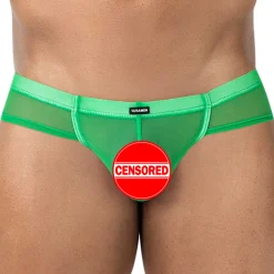 CUT4MEN Slips Sexy|Poche Ergonomique-Slip Cheeky SP4NDEX GLOW Mesh Vert