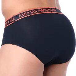 Emporio Armani Slips-Slip Core Logoband Coton Marine - Orange