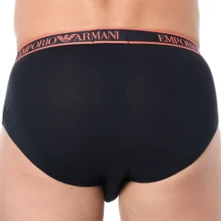 Emporio Armani Slips-Slip Core Logoband Coton Marine - Orange
