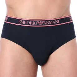 Emporio Armani Slips-Slip Core Logoband Coton Marine - Rose