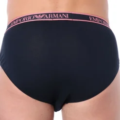 Emporio Armani Slips-Slip Core Logoband Coton Marine - Rose