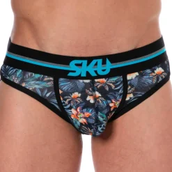 SKU Slips-Slip Coton Floral Bleu Marine