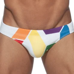 Addicted Maillots De Bain Push Up|Slips De Bain-Slip de Bain AD Rainbow Blanc